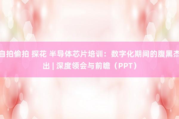 自拍偷拍 探花 半导体芯片培训：数字化期间的腹黑杰出 | 深度领会与前瞻（PPT）