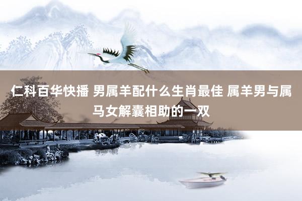 仁科百华快播 男属羊配什么生肖最佳 属羊男与属马女解囊相助的一双